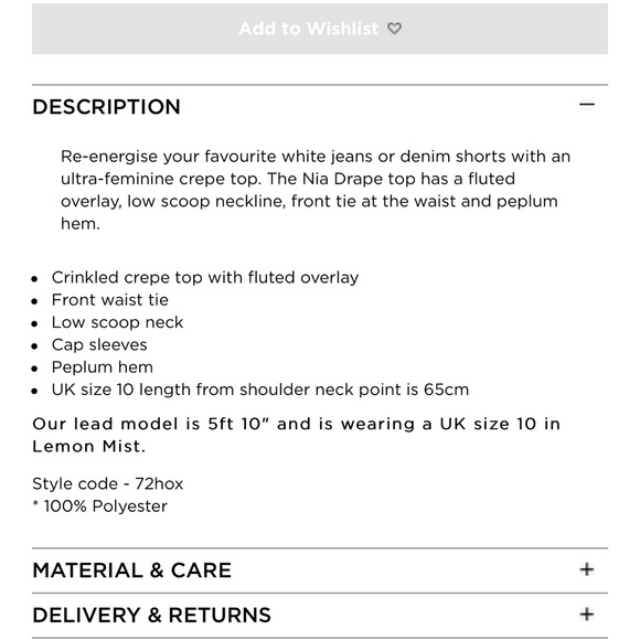 French connection Nia Drape Fluted Top - Picture 9 of 10